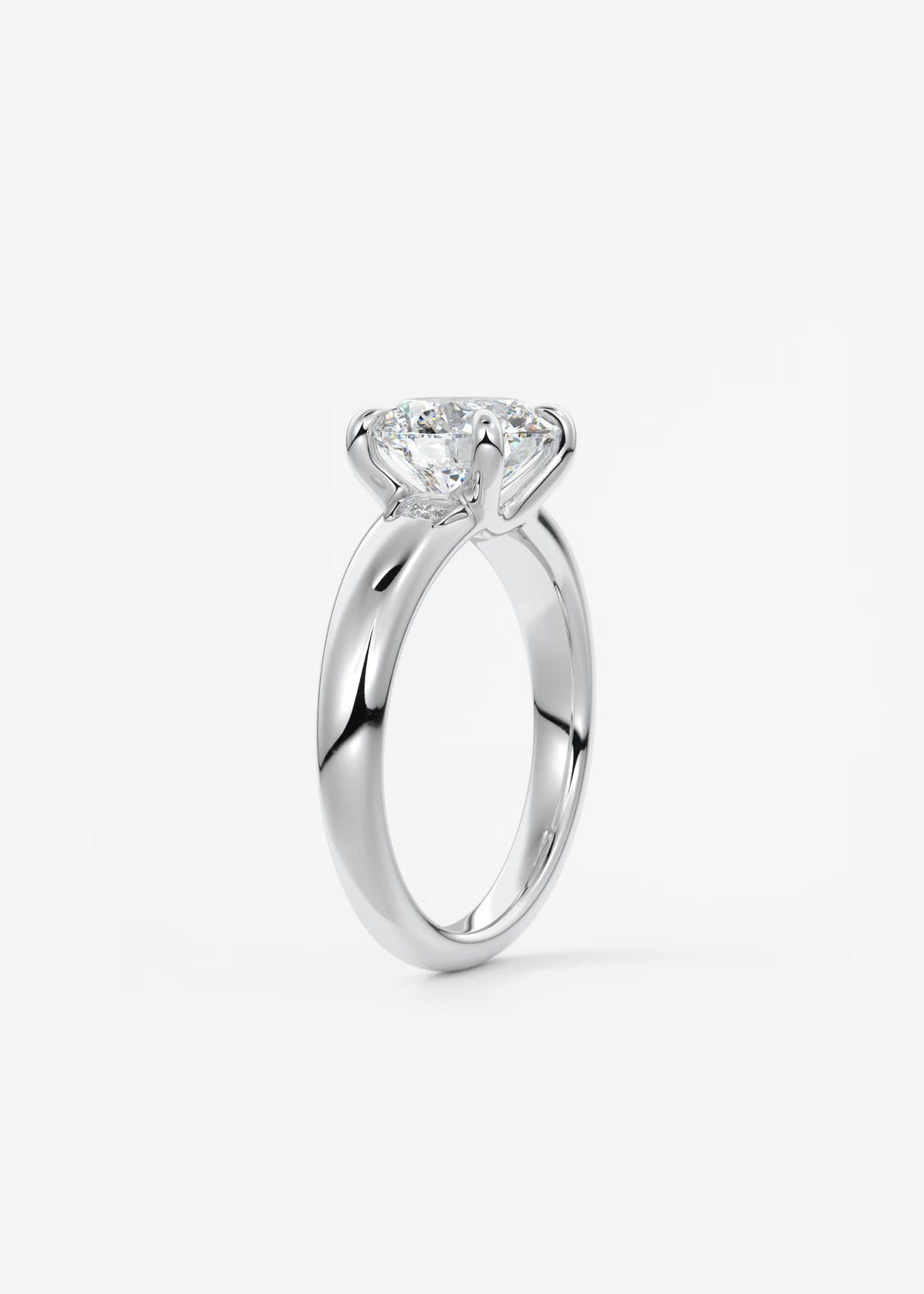 The Dune Engagement Ring with Round Diamond#material_white