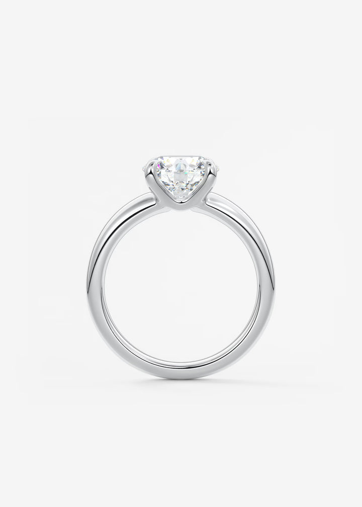 The Dune Engagement Ring with Round Diamond#material_white