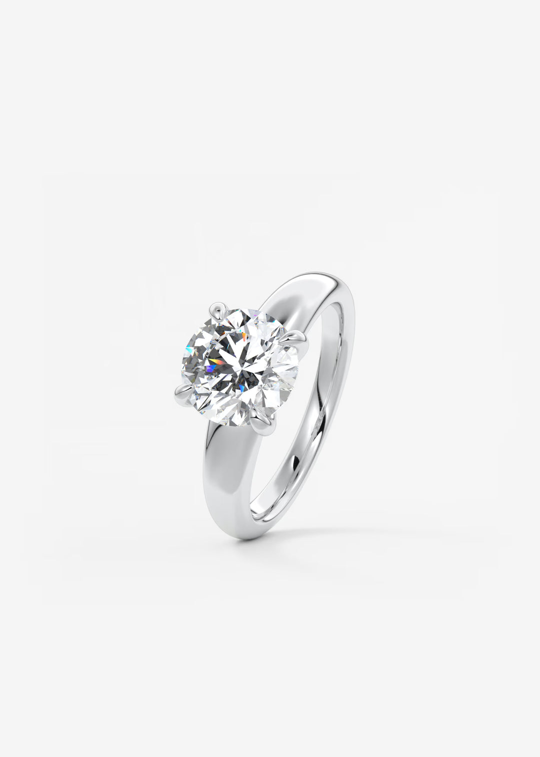The Dune Engagement Ring with Round Diamond#material_white