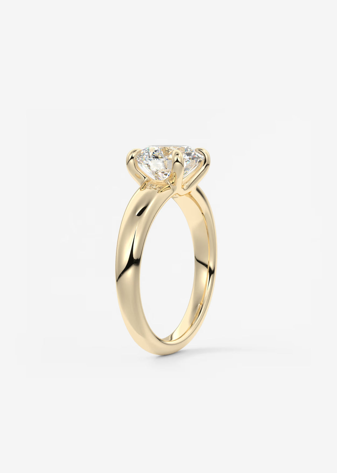The Dune Engagement Ring with Round Diamond#material_gold