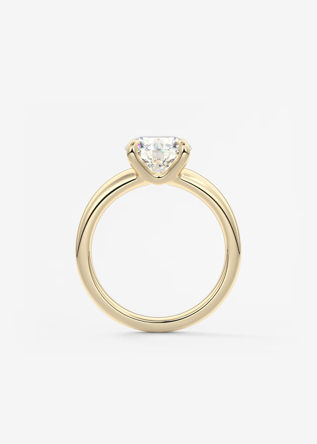 The Dune Engagement Ring with Round Diamond#material_gold