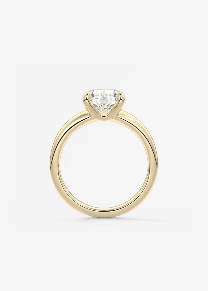 The Dune Engagement Ring with Round Diamond#material_gold