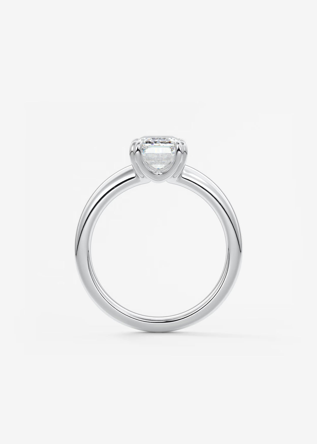 The Dune Engagement Ring with Emerald Cut Diamond#material_white