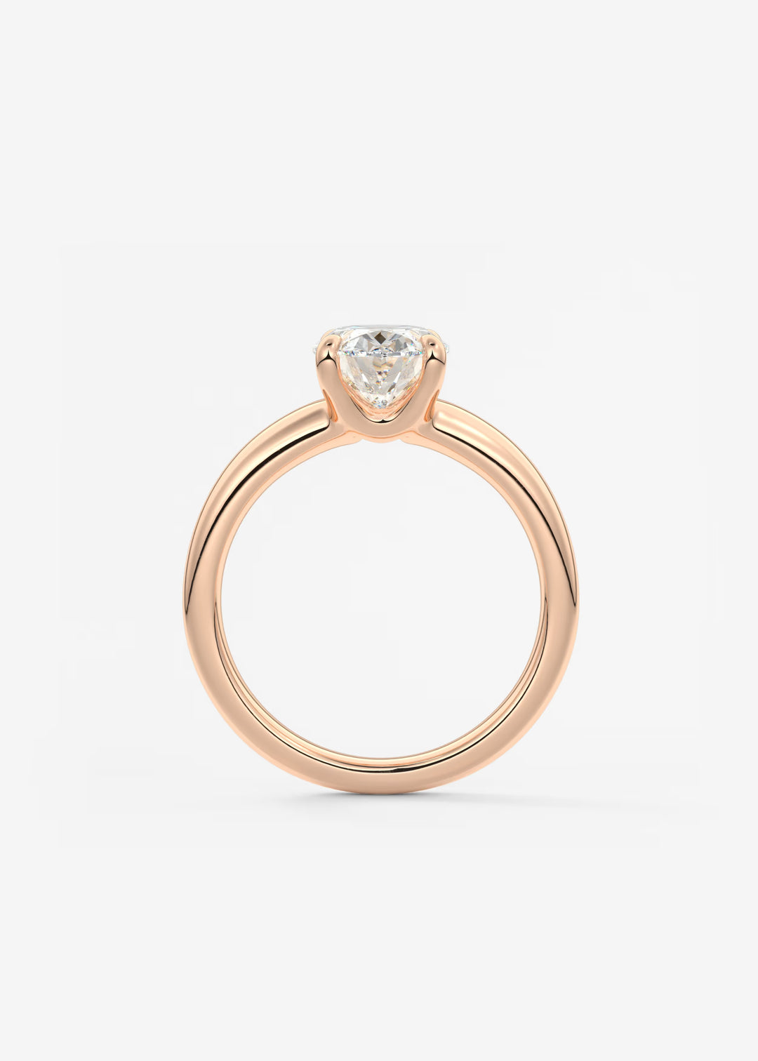 The Dune Engagement Ring with Oval Cut Diamond#material_rose