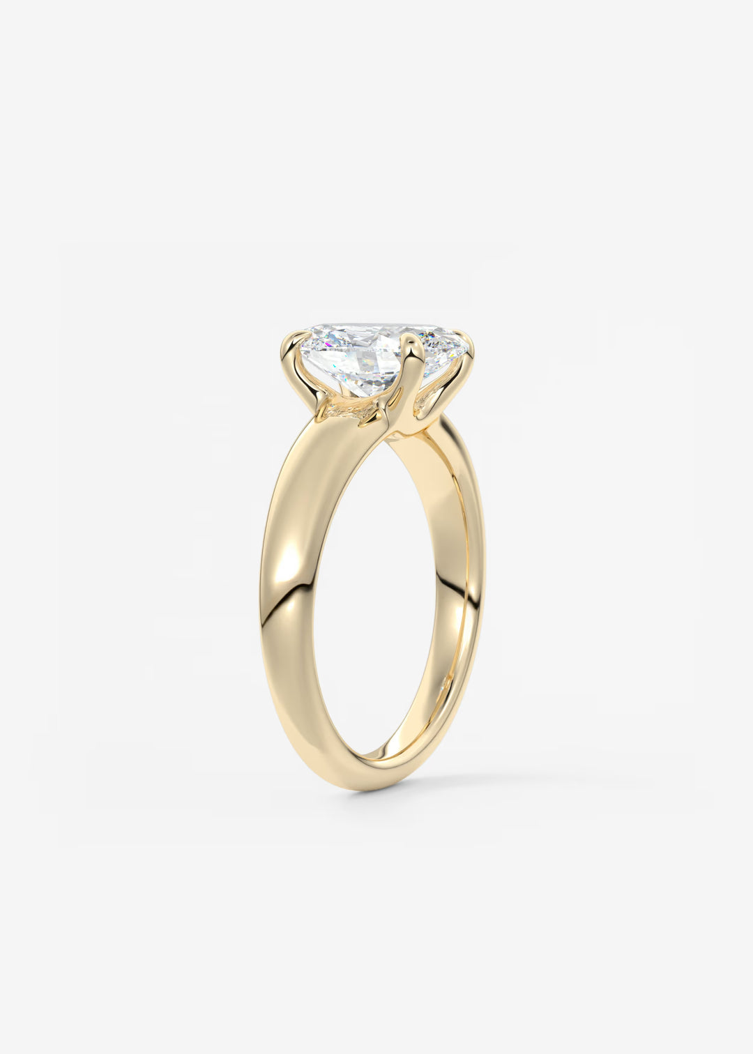 The Dune Engagement Ring with Oval Cut Diamond#material_gold