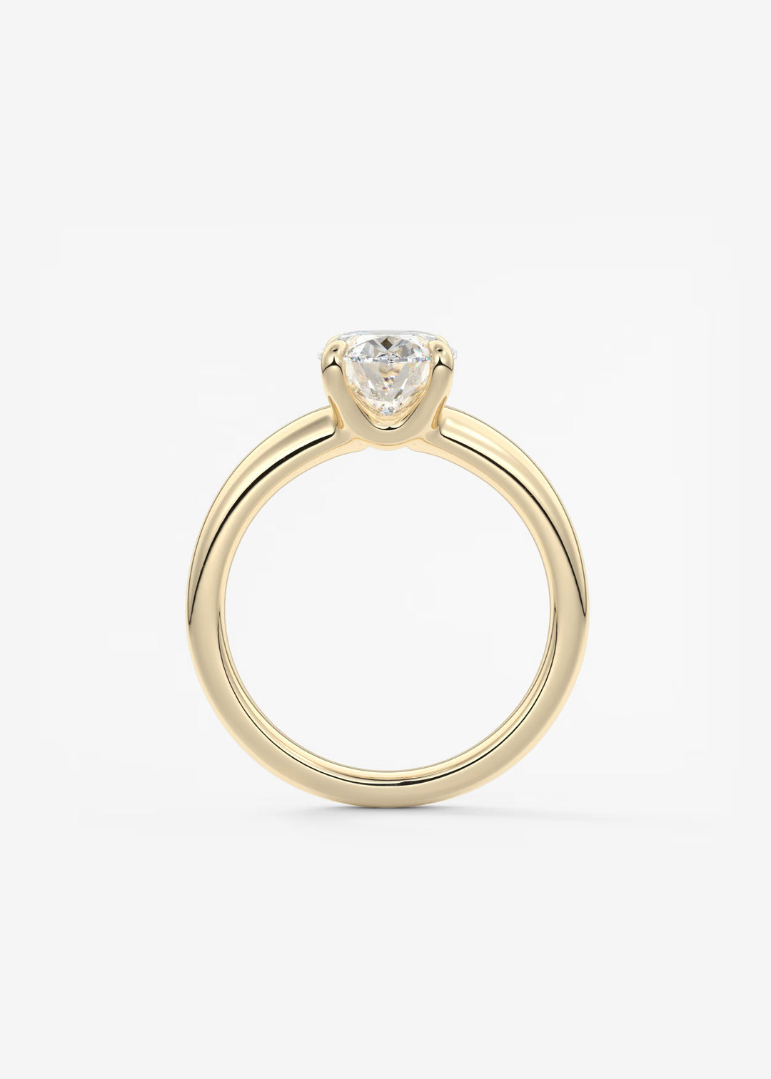 The Dune Engagement Ring with Oval Cut Diamond#material_gold