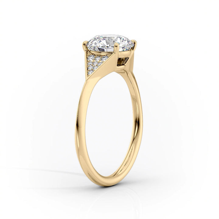 The Easton Set With Cushion Side Stone Moissanite#material_14k-gold