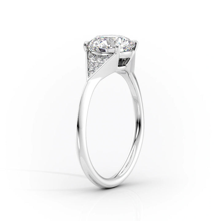 The Easton Set With Cushion Side Stone Lab Diamond 1.5 Carat 14K White#material_14k-white