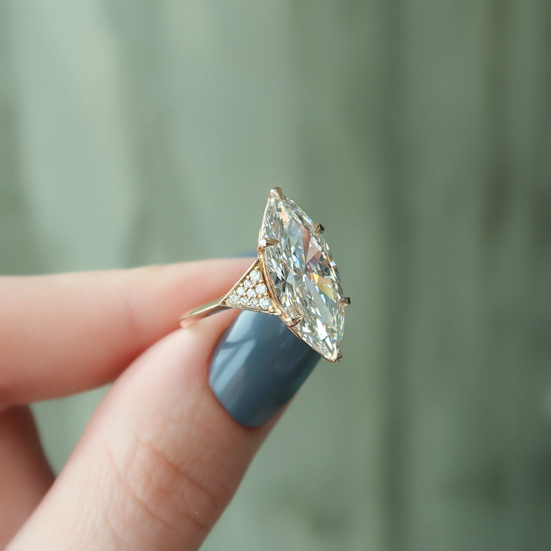 The Easton Set With Marquise Side Stone Moissanite#material_14k-rose