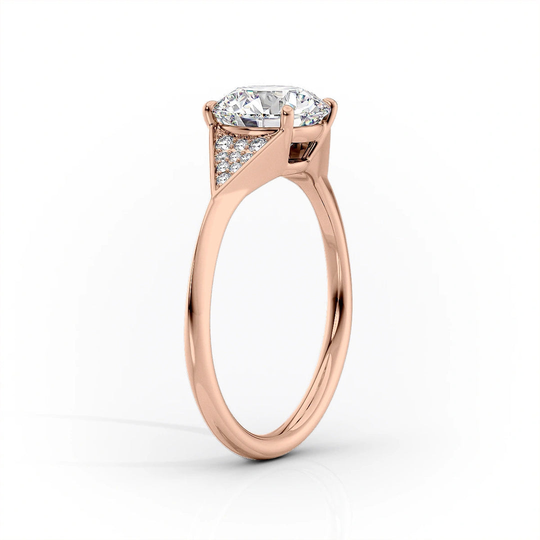 The Easton Set With Oval Side Stone Moissanite#material_14k-rose