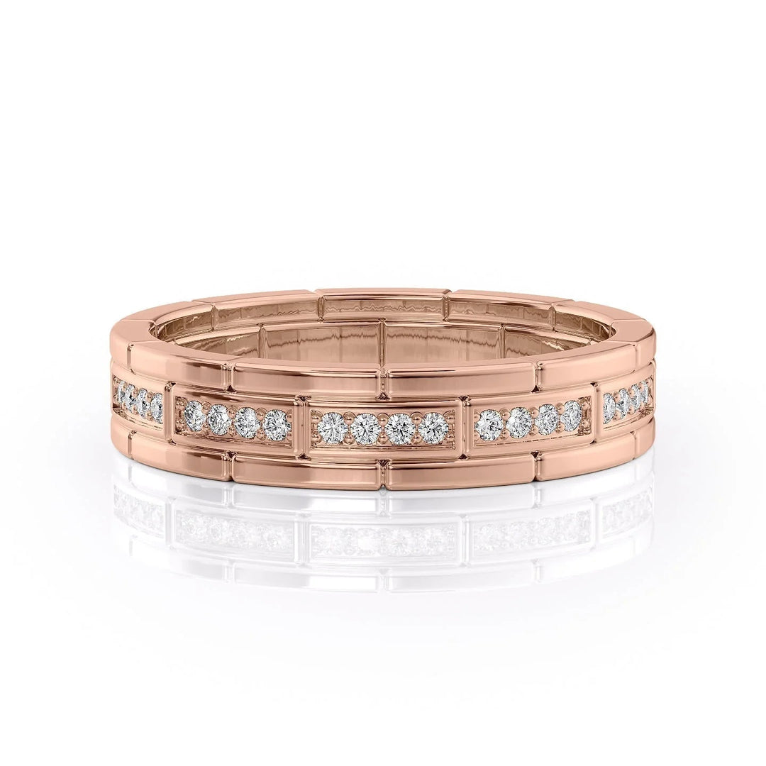 The Eliot Wedding Bands 14K Rose#material_14k-rose