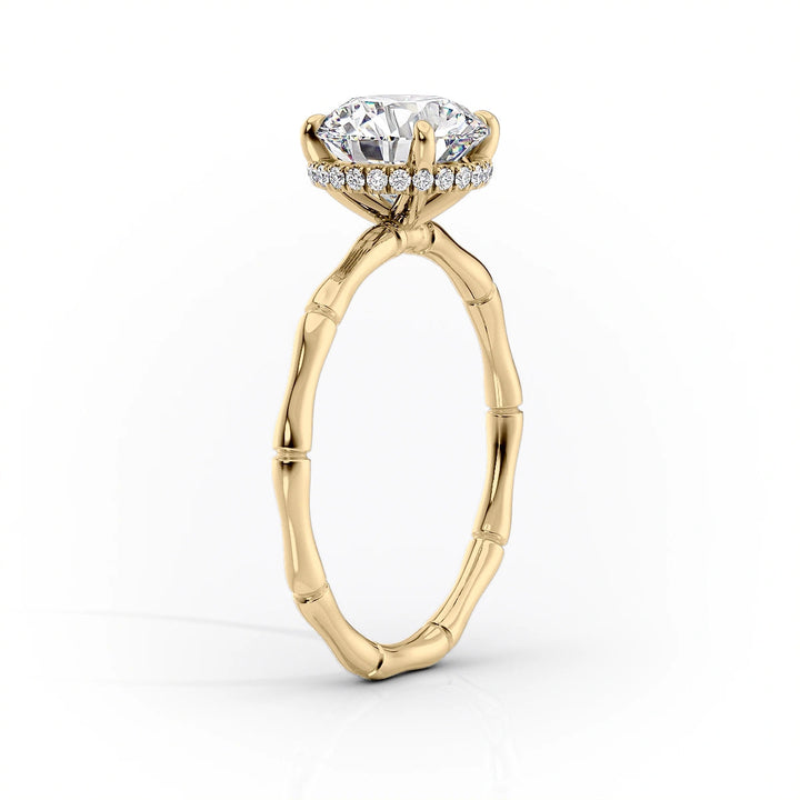 The Ember Set With Oval Nature Moissanite#material_14k-gold