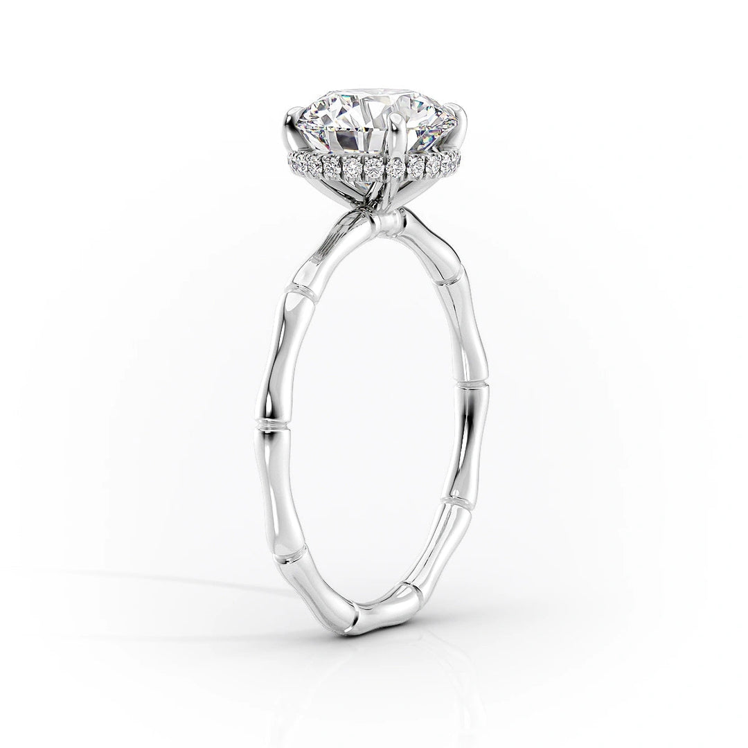 The Ember Set With Oval Nature Moissanite#material_14k-white