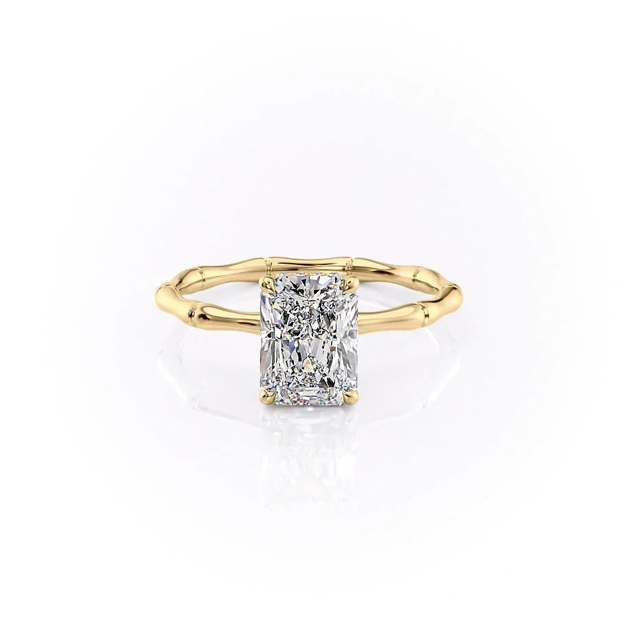 The Ember Set With Radiant Nature Lab Diamond 1 Carat 14K Gold#material_14k-gold