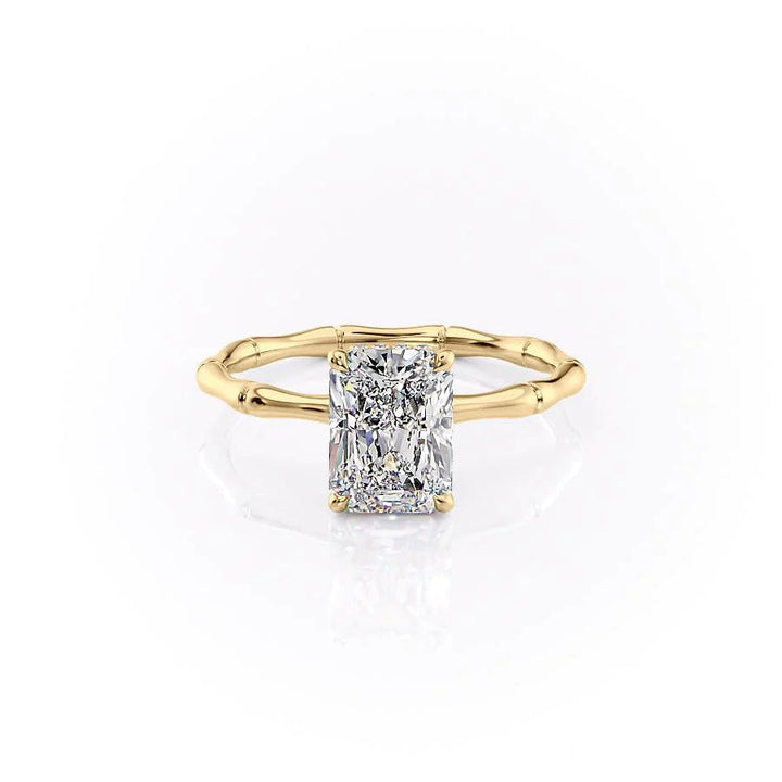 The Ember Set With Radiant Nature Lab Diamond 1 Carat 18K Gold#material_18k-gold