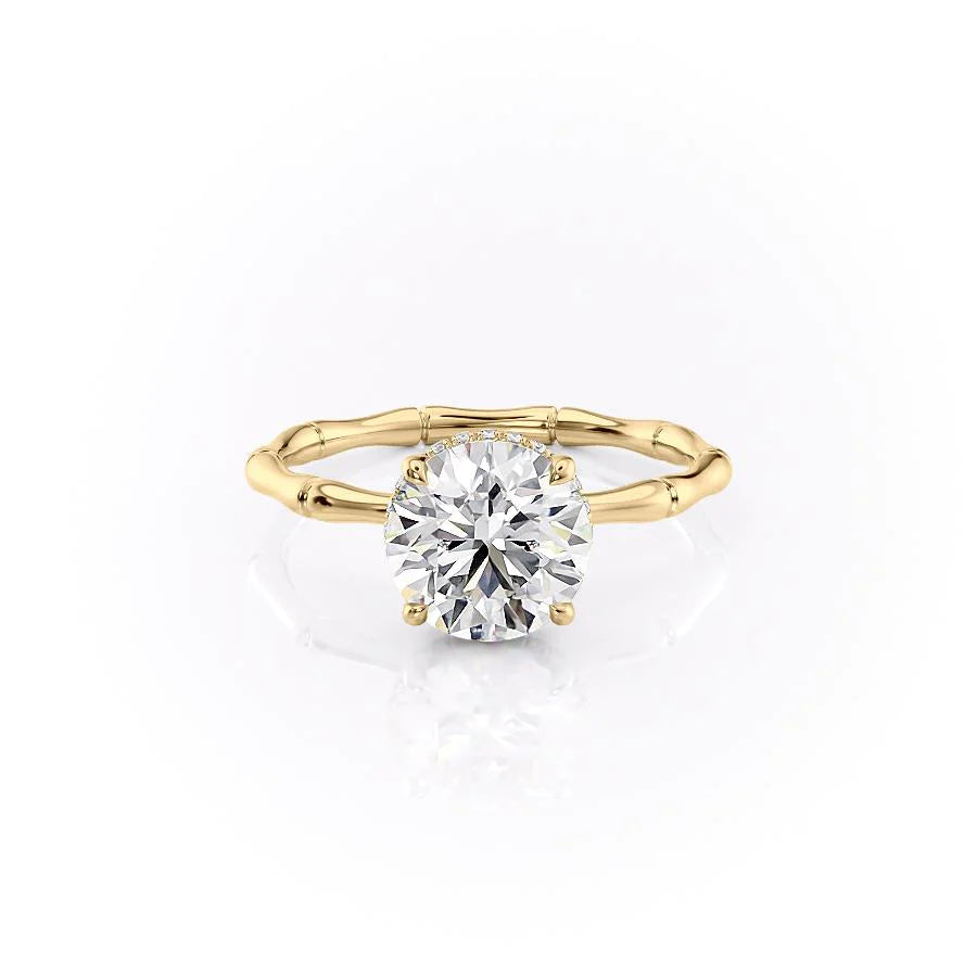 The Ember Set With Round Nature Lab Diamond 1 Carat 14K Gold#material_14k-gold