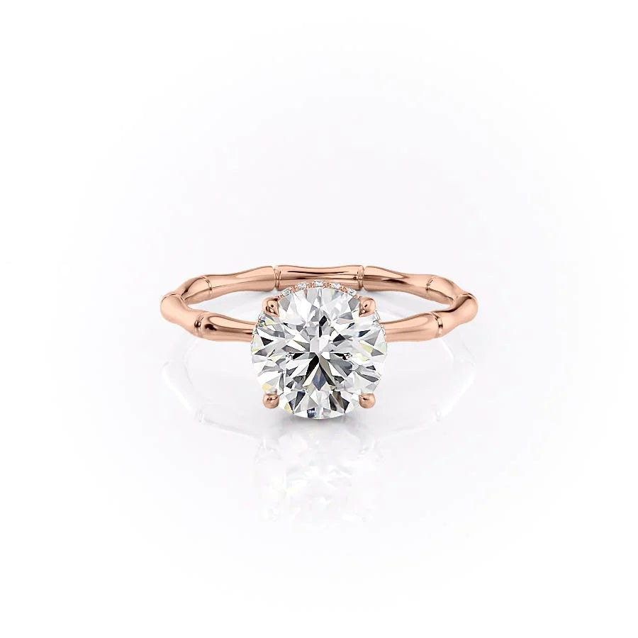 The Ember Set With Round Nature Lab Diamond 1 Carat 14K Rose#material_14k-rose