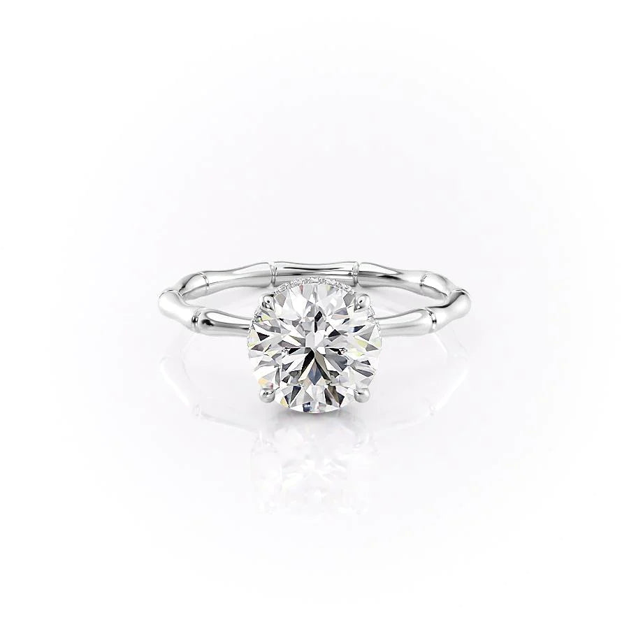 The Ember Set With Round Nature Lab Diamond 1 Carat 14K White#material_14k-white