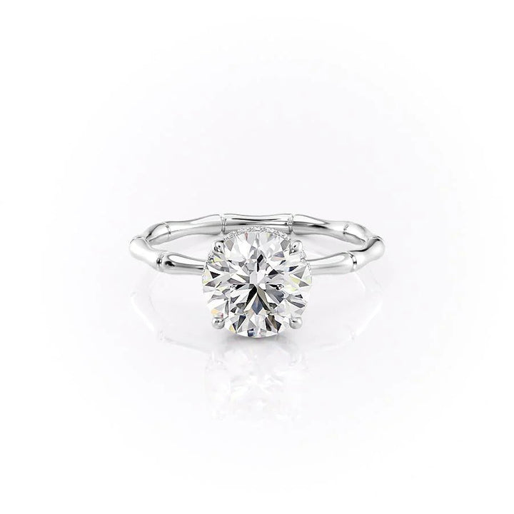 The Ember Set With Round Nature Moissanite#material_14k-white