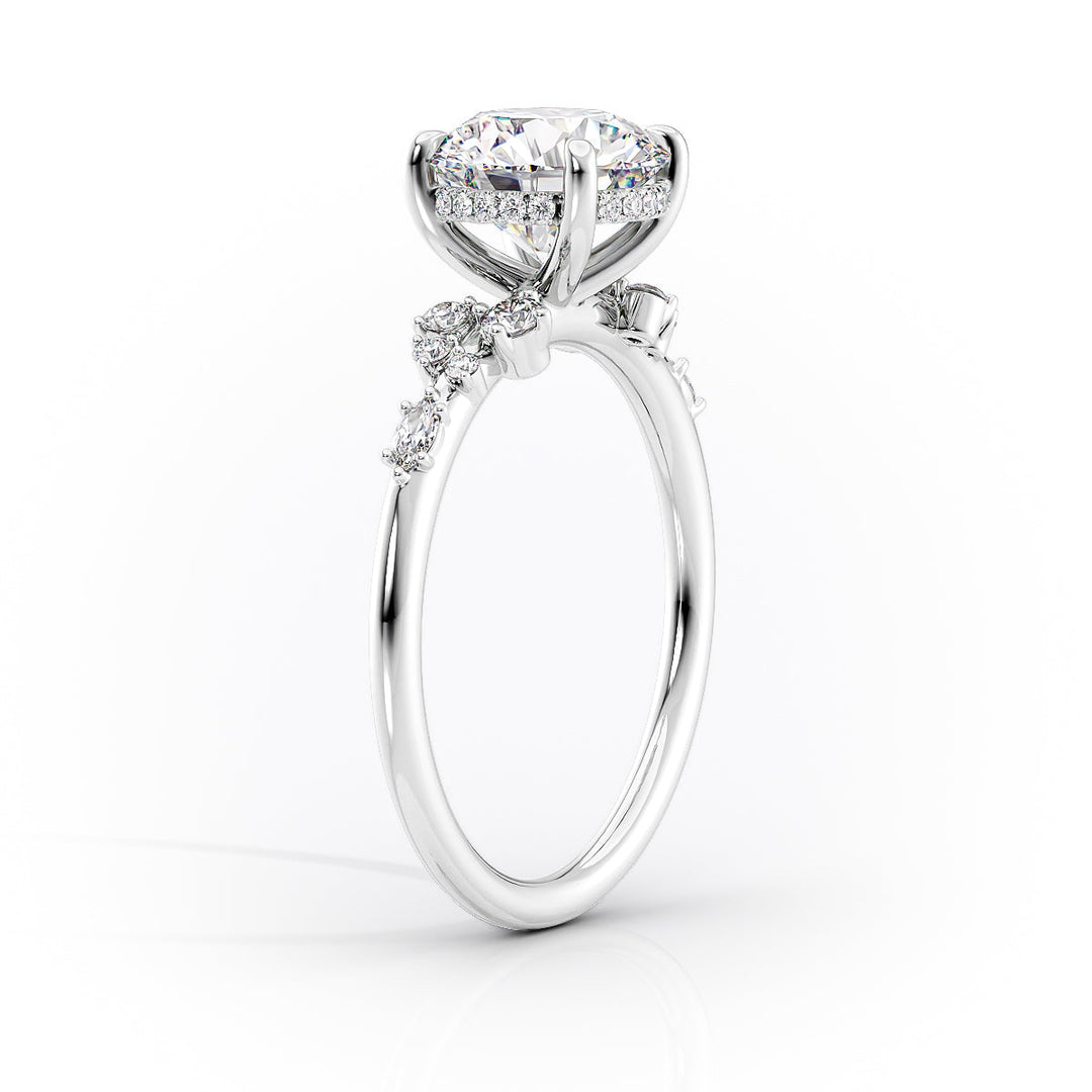 The Emery Set With A Cushion Lab Diamond#material_white