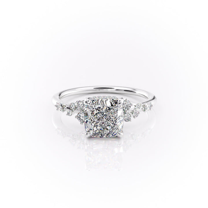 The Emery Set With A Cushion Lab Diamond-L'Amour Brilliance #material_white
