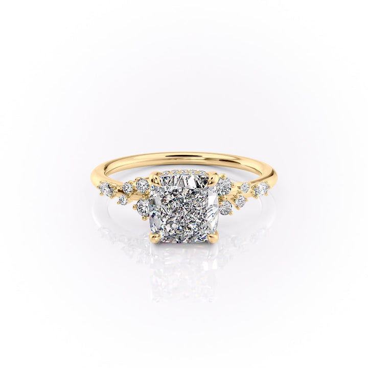 The Emery Set With A Cushion Lab Diamond-L'Amour Brilliance #material_gold