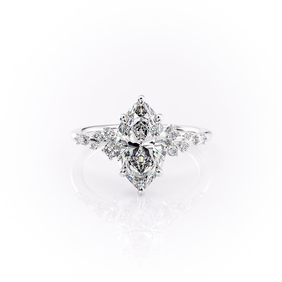 The Emery Set With A Marquise Lab Diamond-L'Amour Brilliance #material_white