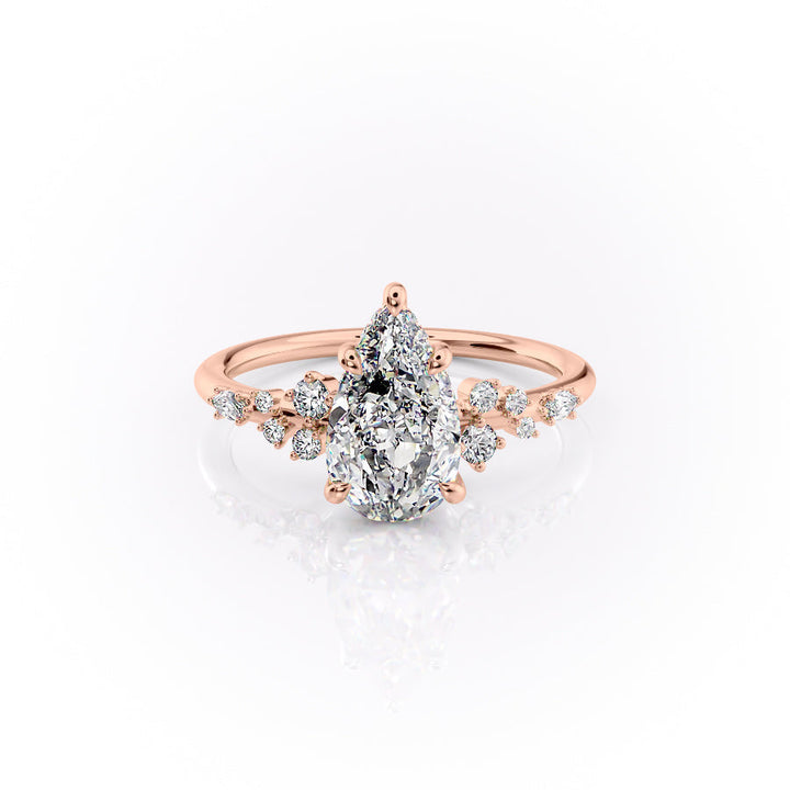 The Emery Set With A Pear Lab Diamond#material_rose