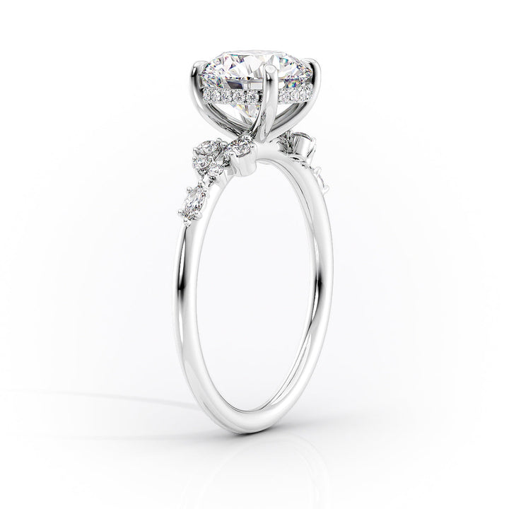 The Emery Set With A Pear Lab Diamond#material_white