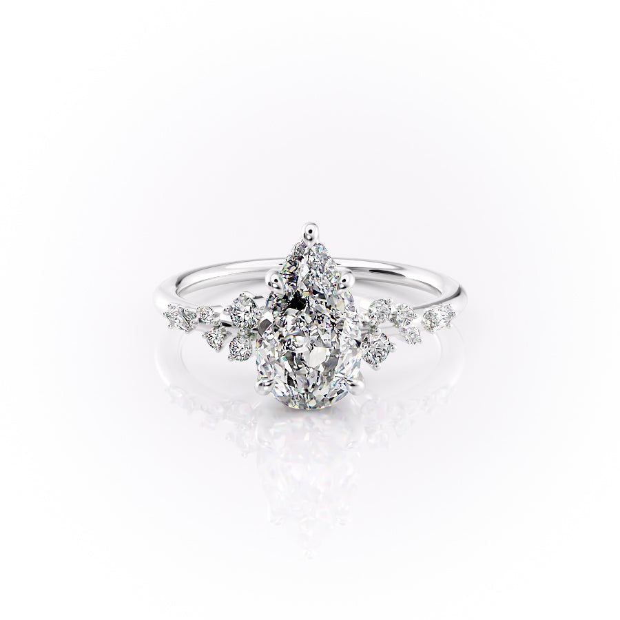 The Emery Set With A Pear Lab Diamond-L'Amour Brilliance #material_white