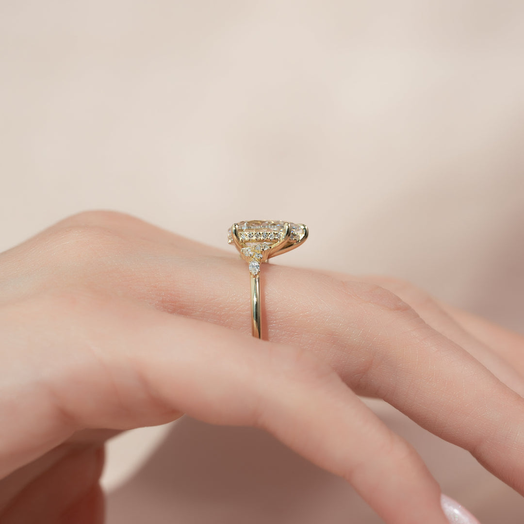 The Emery Set With A Pear Lab Diamond-L'Amour Brilliance #material_gold