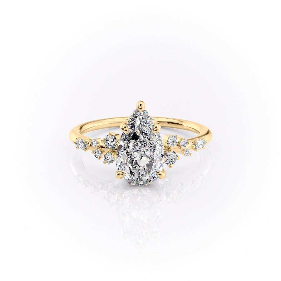 The Emery Set With A Pear Lab Diamond-L'Amour Brilliance #material_gold