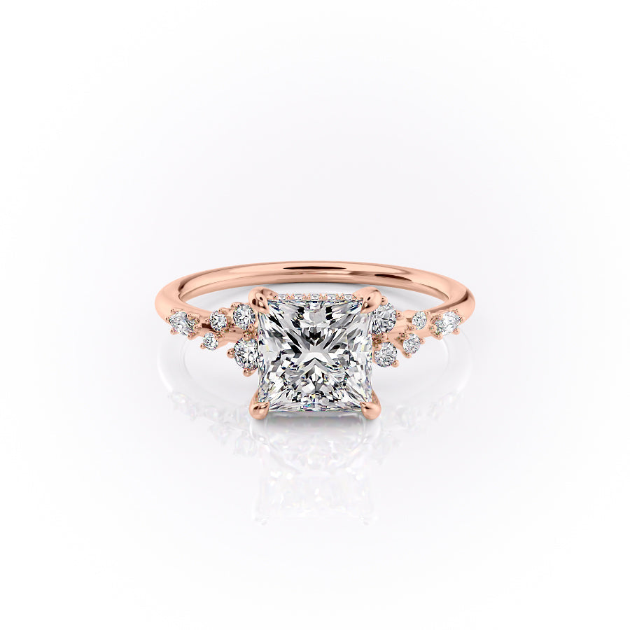 The Emery Set With A Princess Lab Diamond-L'Amour Brilliance #material_rose