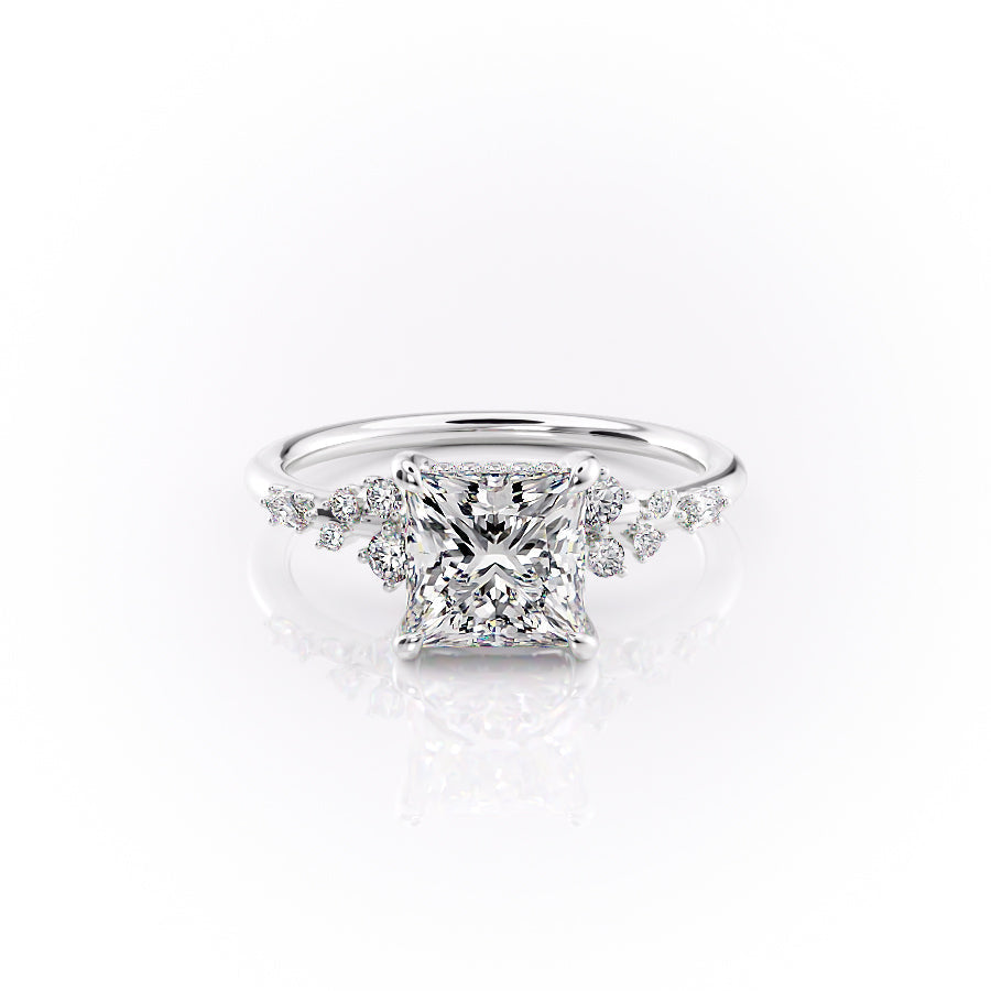 The Emery Set With A Princess Lab Diamond-L'Amour Brilliance #material_white