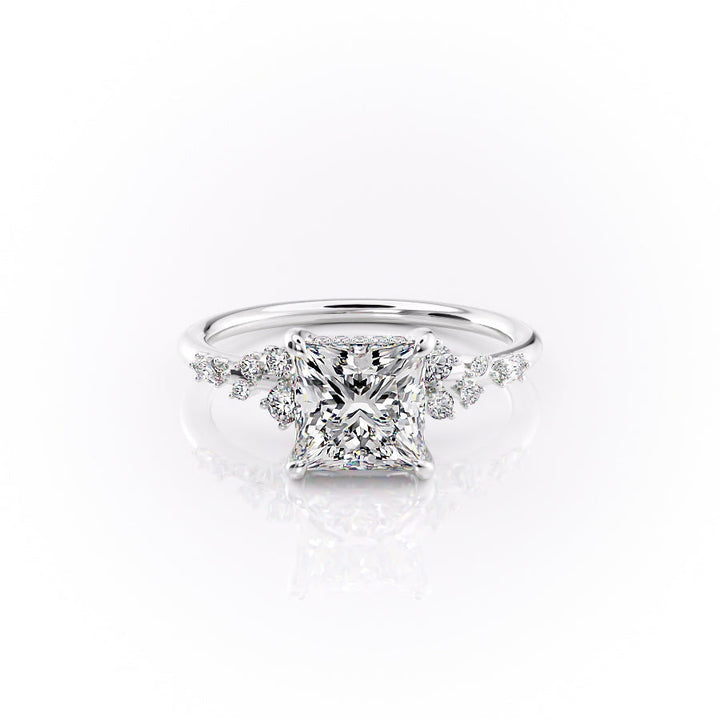 The Emery Set With A Princess Lab Diamond-L'Amour Brilliance #material_white