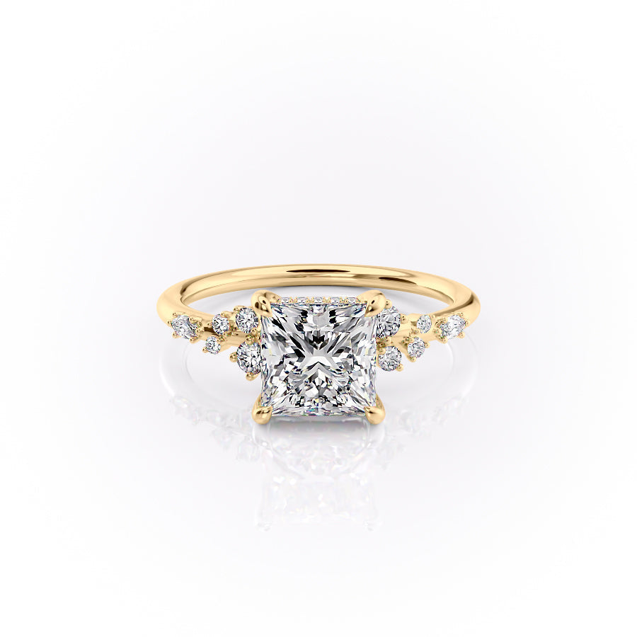 The Emery Set With A Princess Lab Diamond-L'Amour Brilliance #material_gold