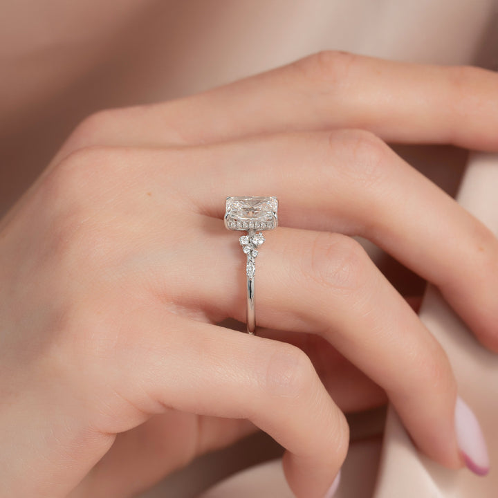 The Emery Set With A Radiant Lab Diamond#material_white
