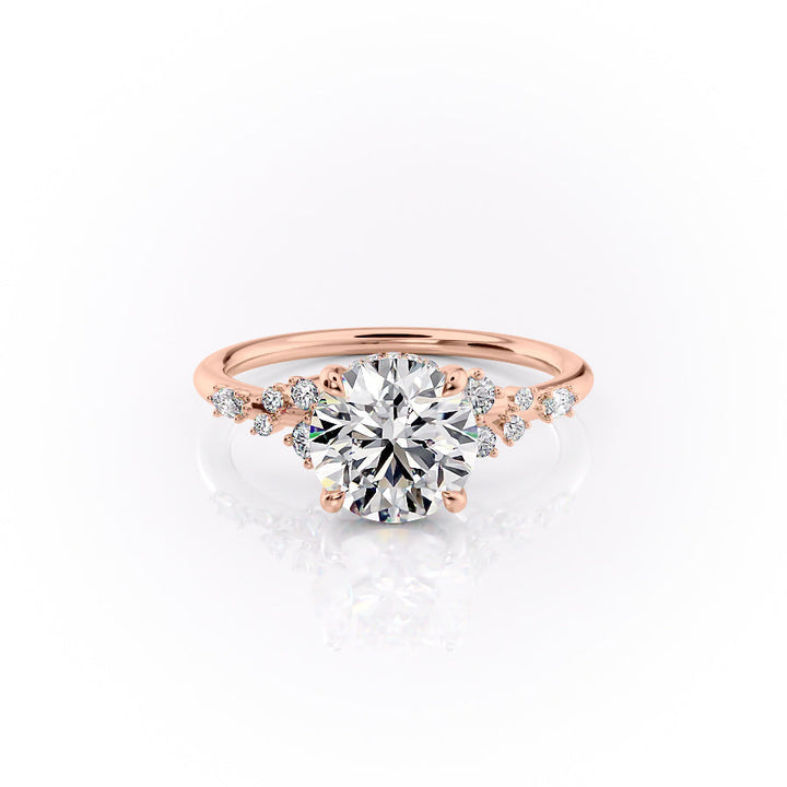 The Emery Set With A Round Lab Diamond-L'Amour Brilliance #material_rose