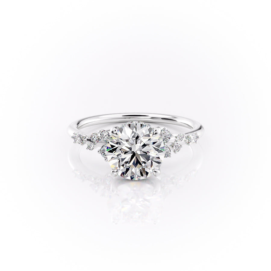 The Emery Set With A Round Lab Diamond-L'Amour Brilliance #material_white