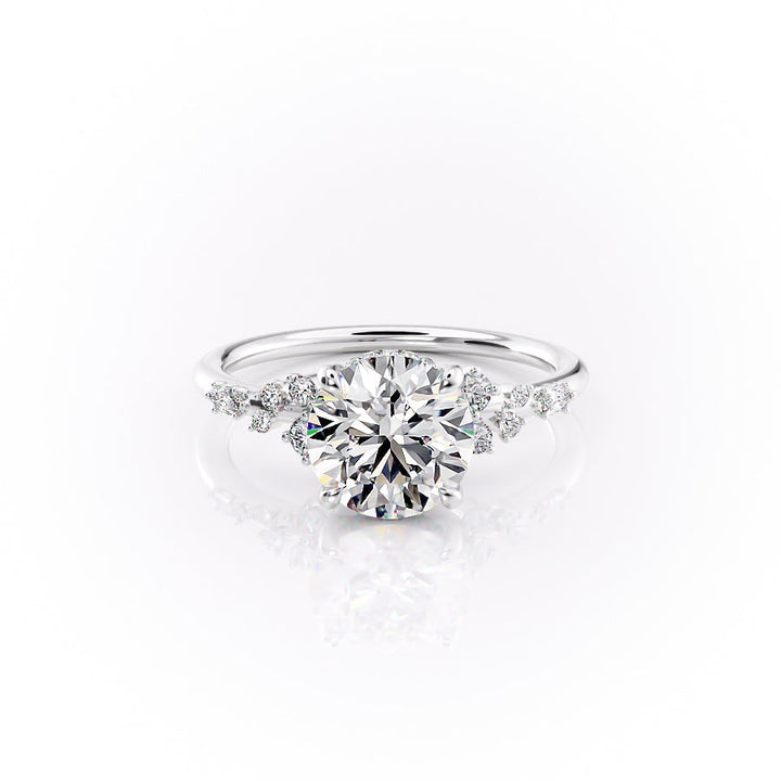 The Emery Set With A Round Lab Diamond-L'Amour Brilliance #material_white