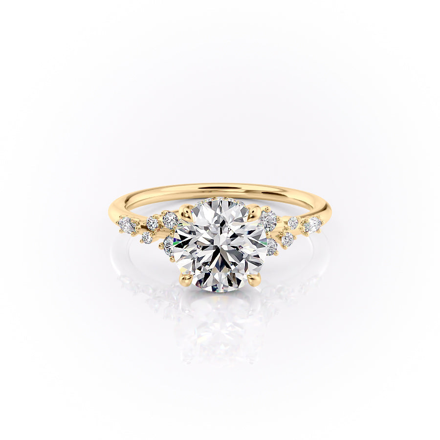 The Emery Set With A Round Lab Diamond-L'Amour Brilliance #material_gold