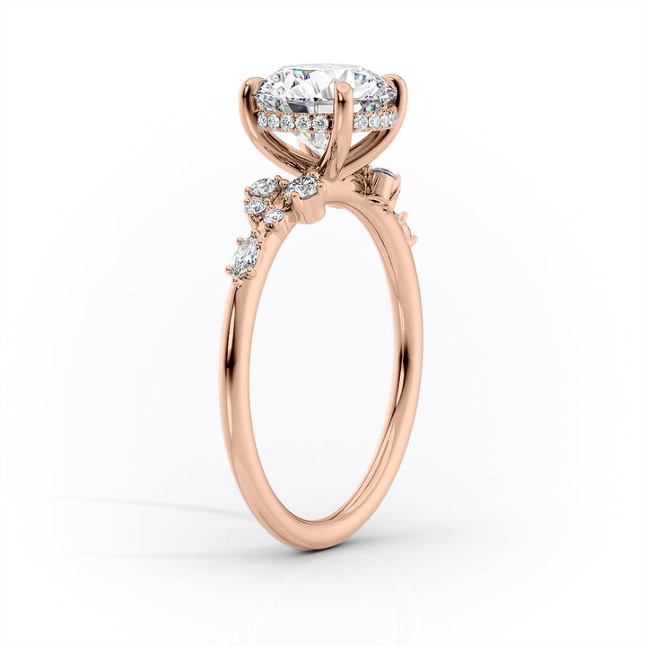 The Emery Set With An Emerald Lab Diamond-L'Amour Brilliance #material_rose
