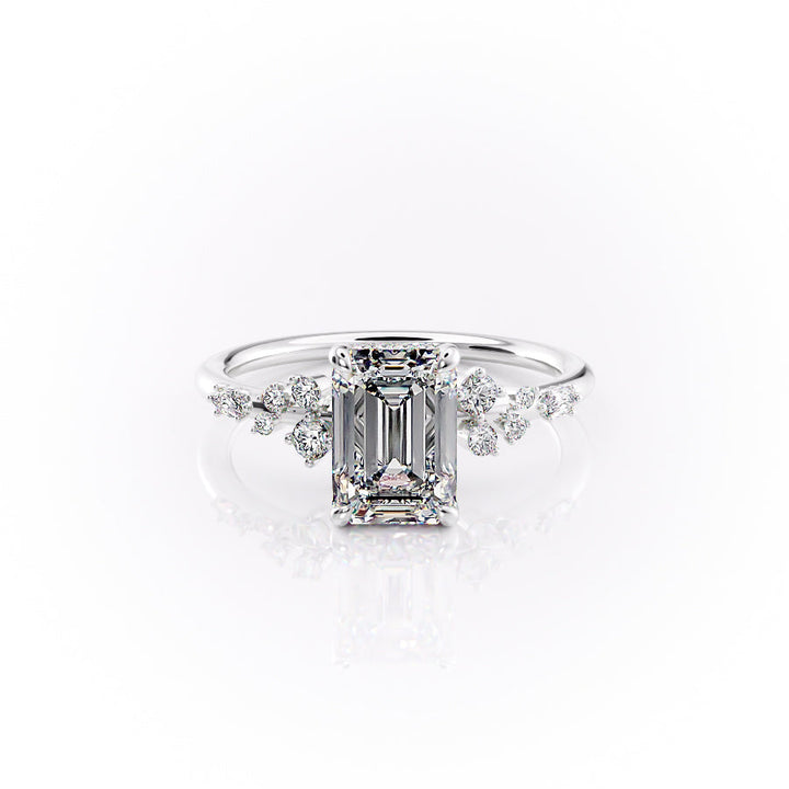 The Emery Set With An Emerald Lab Diamond-L'Amour Brilliance #material_white
