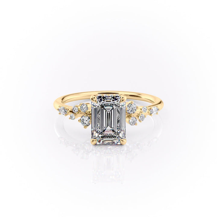 The Emery Set With An Emerald Lab Diamond-L'Amour Brilliance #material_gold