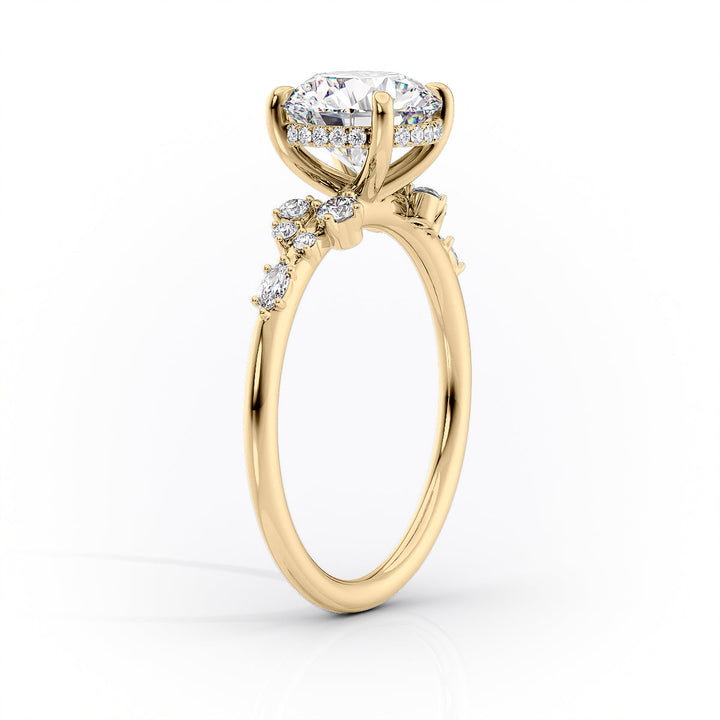 The Emery Set With An Emerald Lab Diamond#material_gold