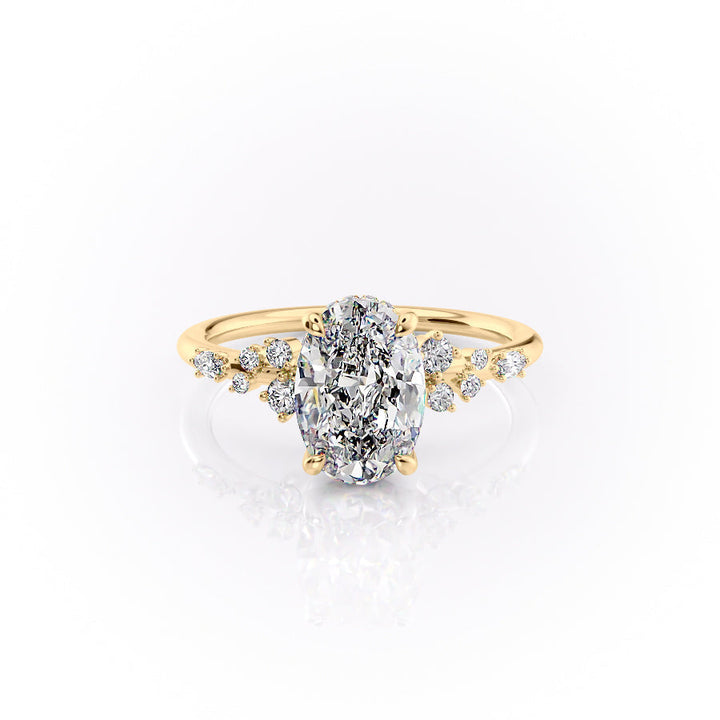 The Emery Set With An Oval Lab Diamond#material_gold