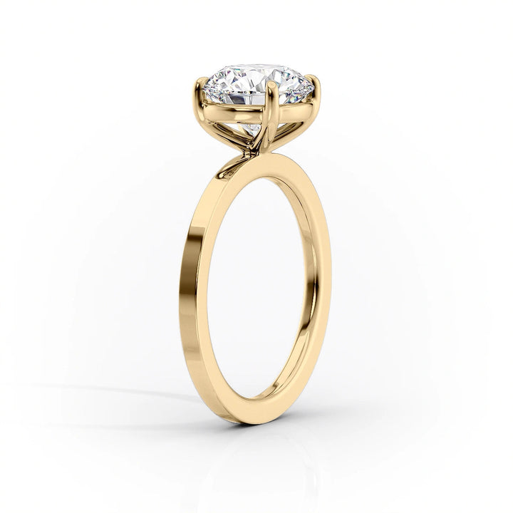 The Estella Set With Cushion Solitaire Lab Diamond 1.5 Carat 14K Gold#material_14k-gold