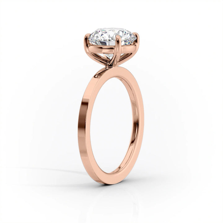 The Estella Set With Cushion Solitaire Lab Diamond 1.5 Carat 14K Rose#material_14k-rose