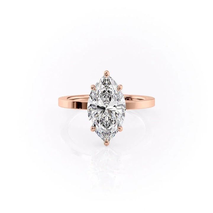 The Estella Set With Marquise Solitaire Moissanite#material_14k-rose