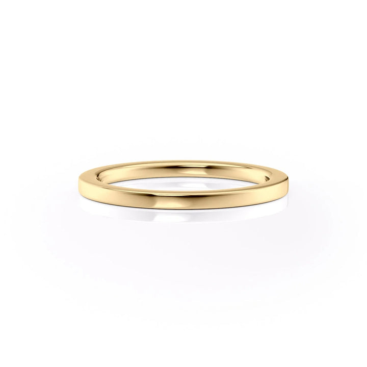 The Estella Wedding Bands Plain 14K Gold#material_14k-gold